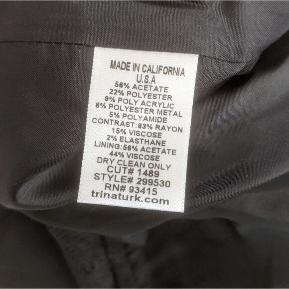 NWT Trina Turk Black and Purple Strapless Mini Dress Y2K Style Size 2 - Picture 6 of 6